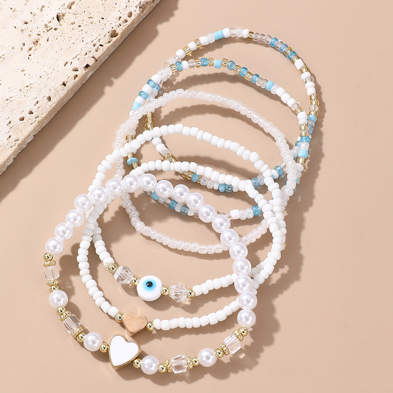 Wholesale  Rice Beads Palm Devil's Eye Bracelet