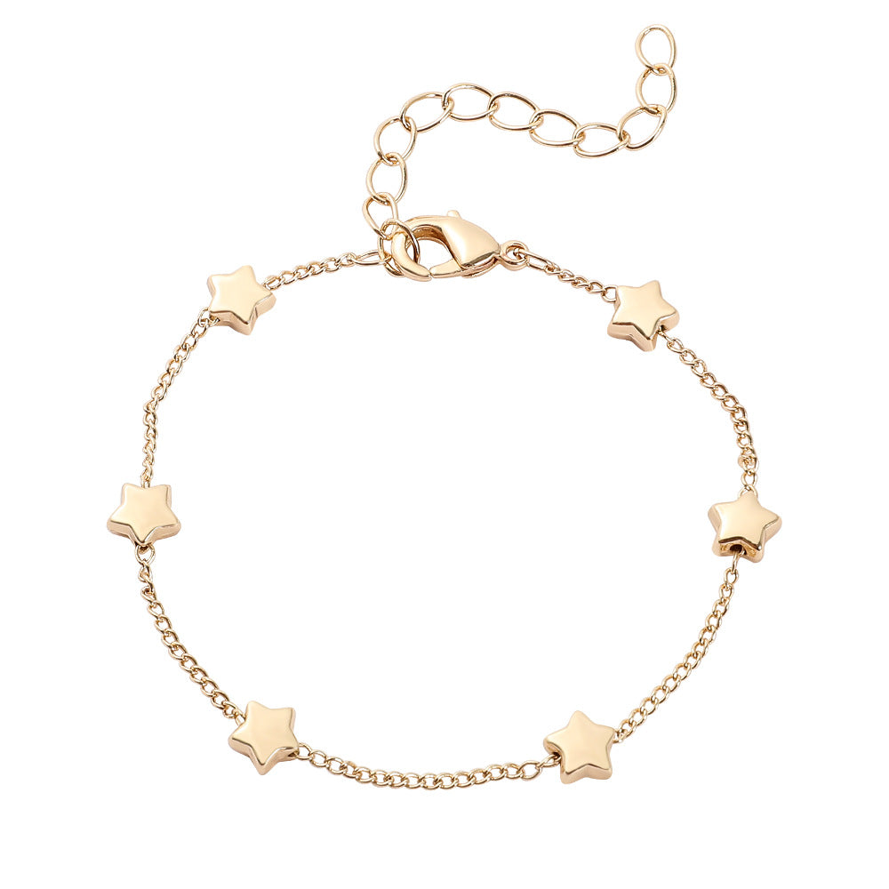 Wholesale Zinc Alloy Five-Pointed Star Bracelet - Fashion Accessory for Couples,  Everyday Wear and Boutique Resale