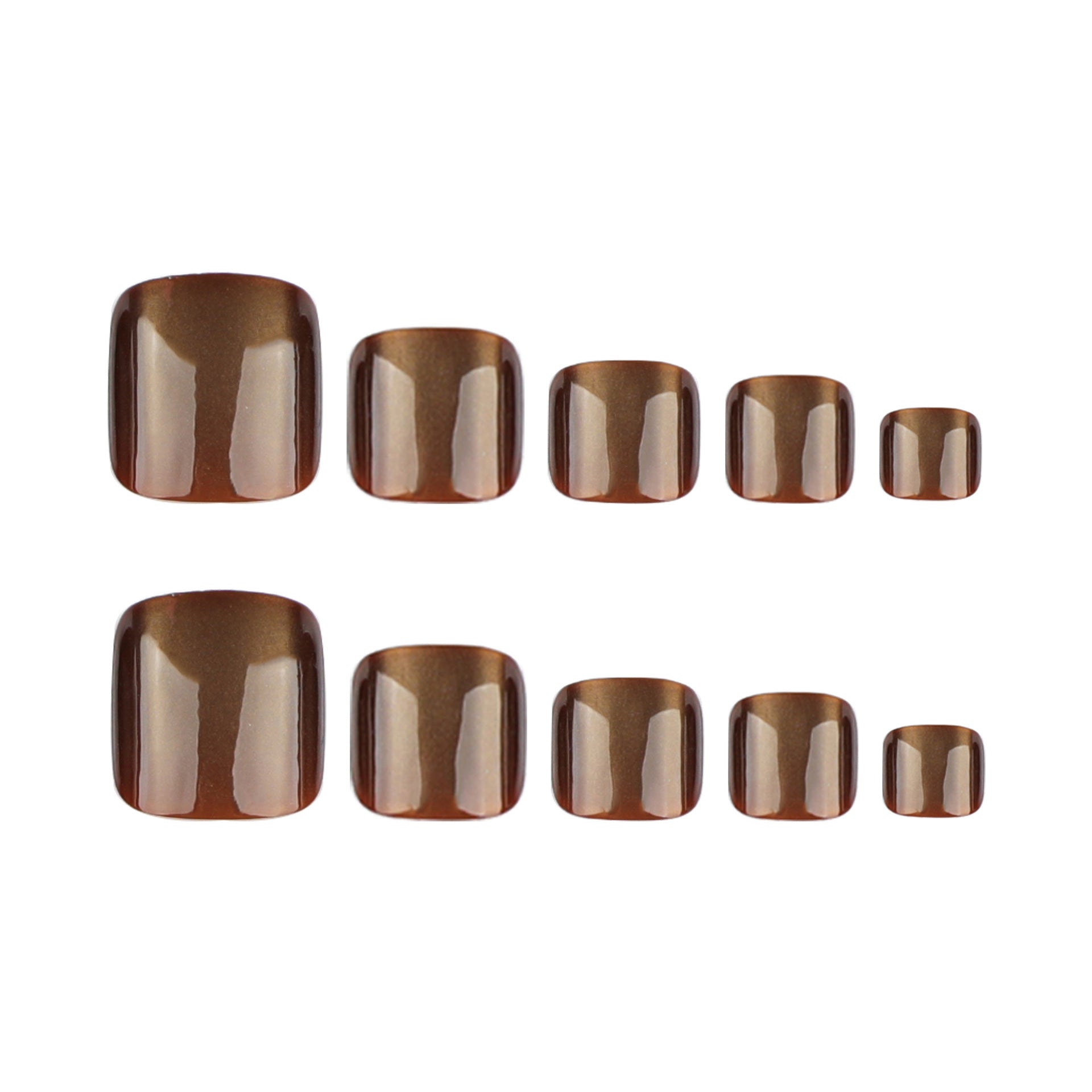 Wholesale 24 Pieces/box Brown Cat Eye Nails Kits Nail Stickers