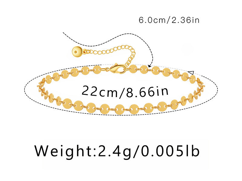 Wholesale electroplating thin chain colorful water-blocking stackable arrow butterfly anklet