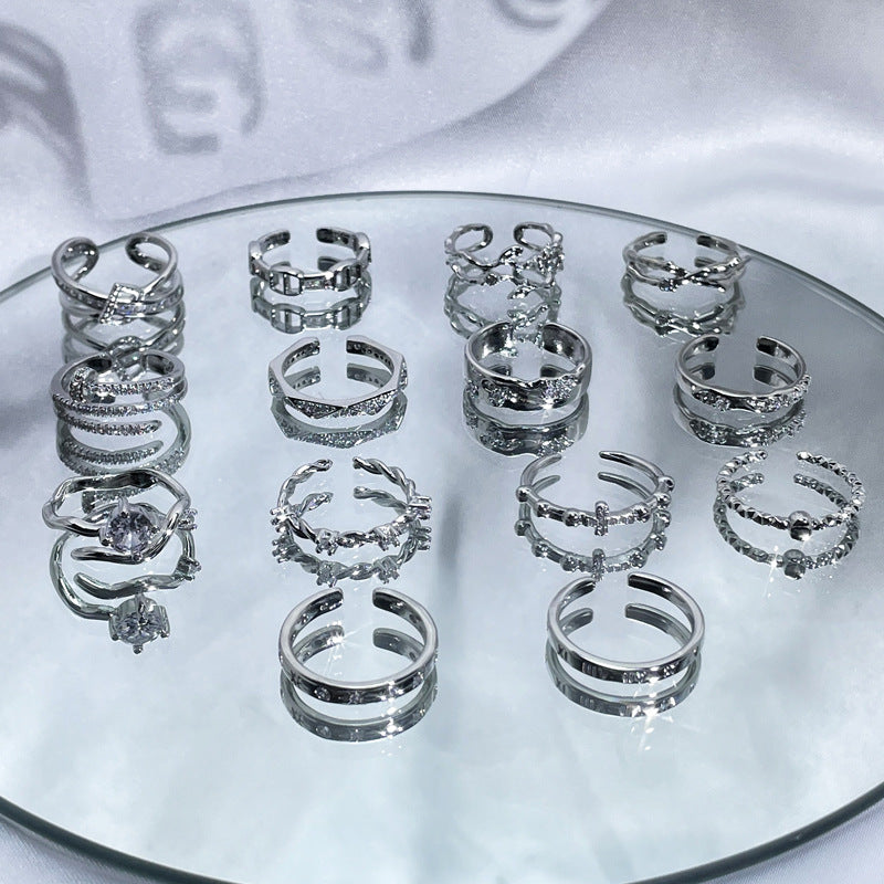 Wholesale Light luxury high-grade couple ring set