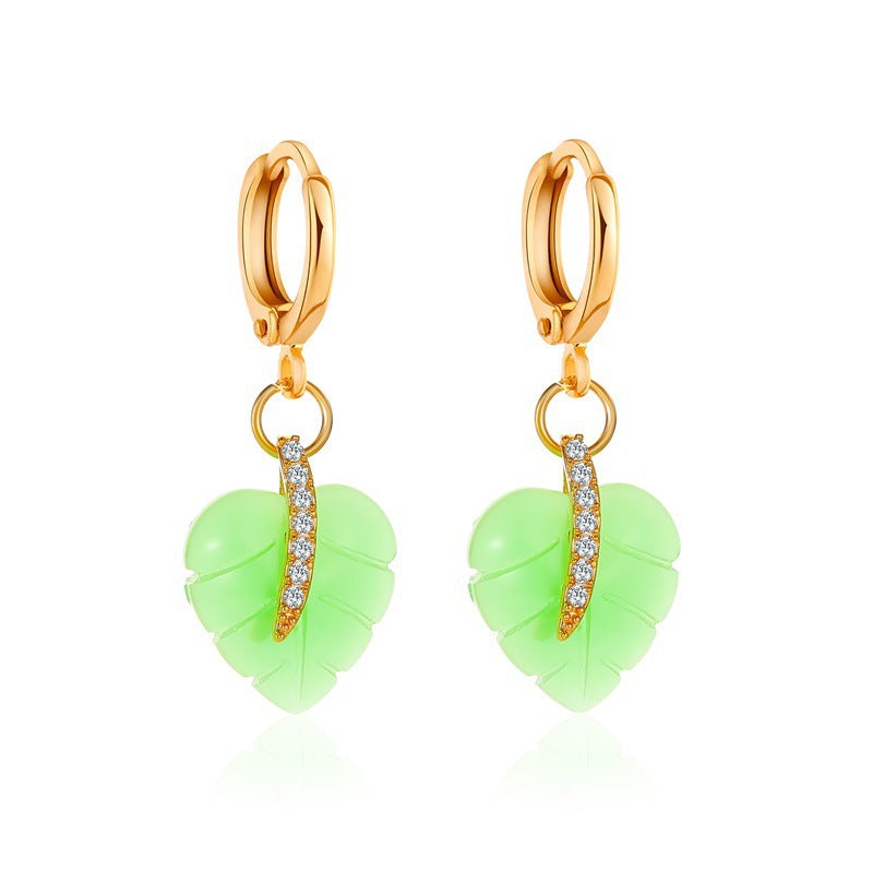 Wholesale acrylic maple leaf earrings