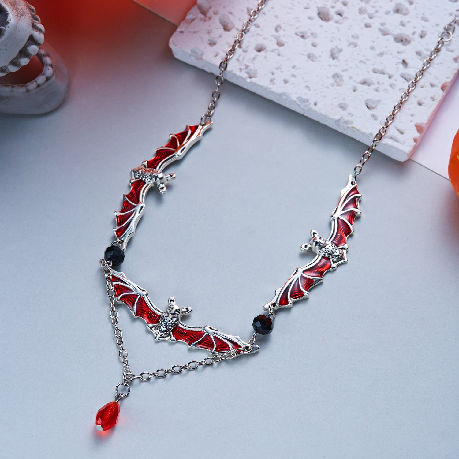 Wholesale  Bat Pendant Necklace Fashion Jewelry Accessory for Women Gift Boutique Resale