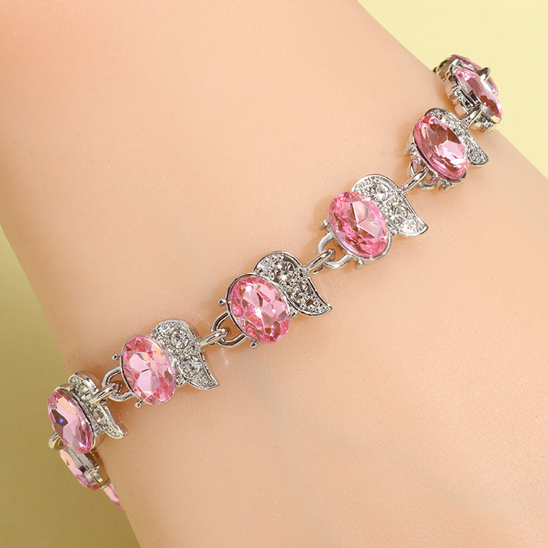 Wholesale Meniscus Colored Zircon Bracelet ACC-BT-Puhai001