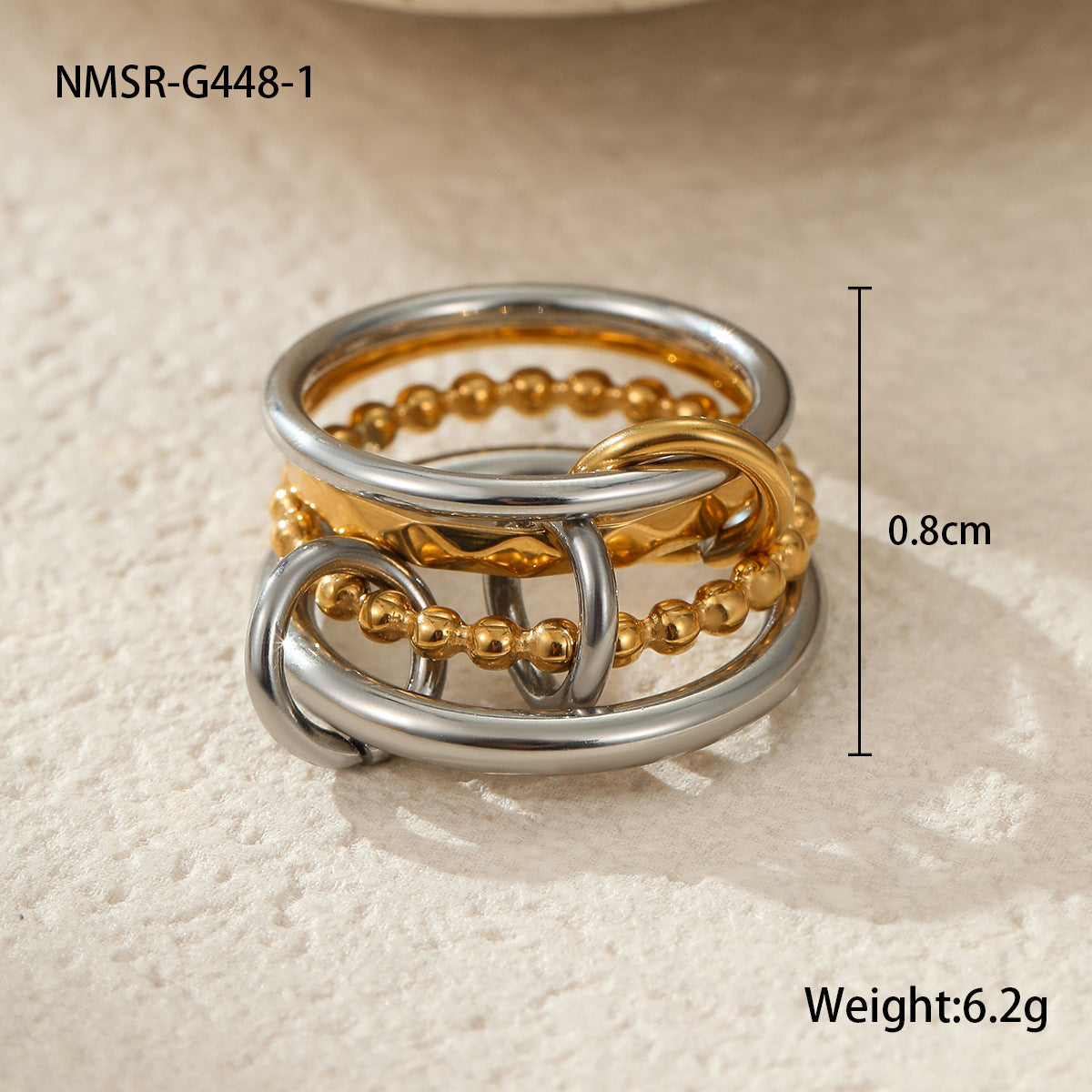 Wholesale  stacked color matching stainless steel ring