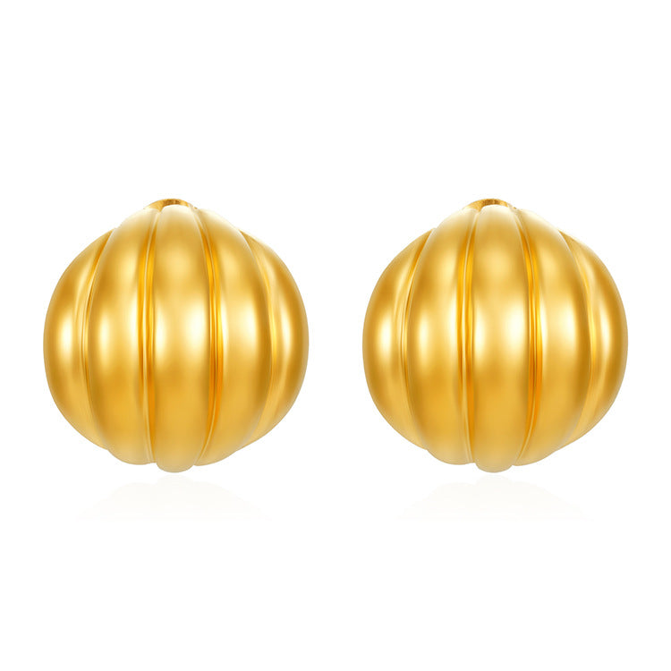 Wholesale geometric irregular vertical stripe stainless steel earrings