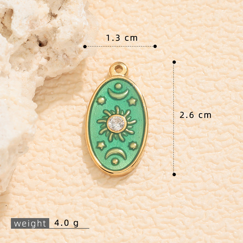 Wholesale  sun  moon stars  girl series  dripping DIY pendant