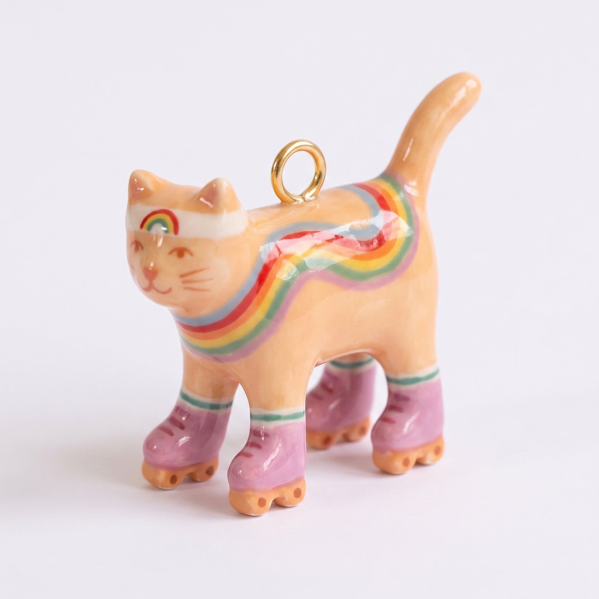 Wholesale Painted sy Cat 3D Pendant Colorful Drip Oil Design Top Hat Cat Charm For Necklace Bracelet Making Trendy Jewelry Accessory