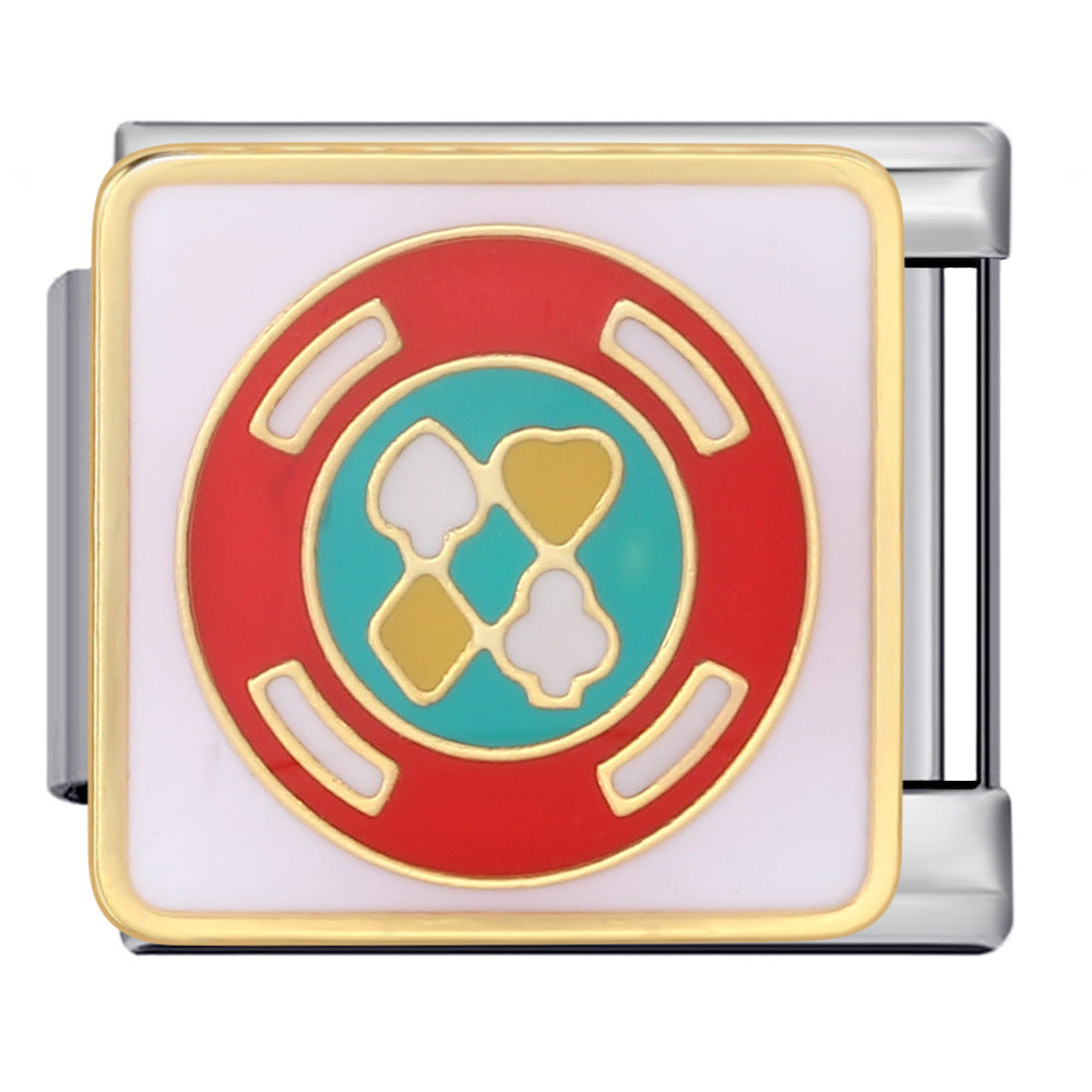 Wholesale Italian Charm Bracelet 9mm DIY Splicing Removable Poker Chips Stainless Steel Composable Bracelet