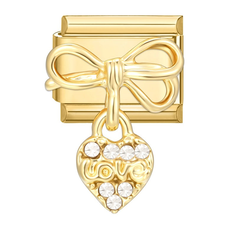 Wholesale Italian Charm Bracelet 9mm DIY Splicing Cute Creative Stainless Steel Composable Bracelet