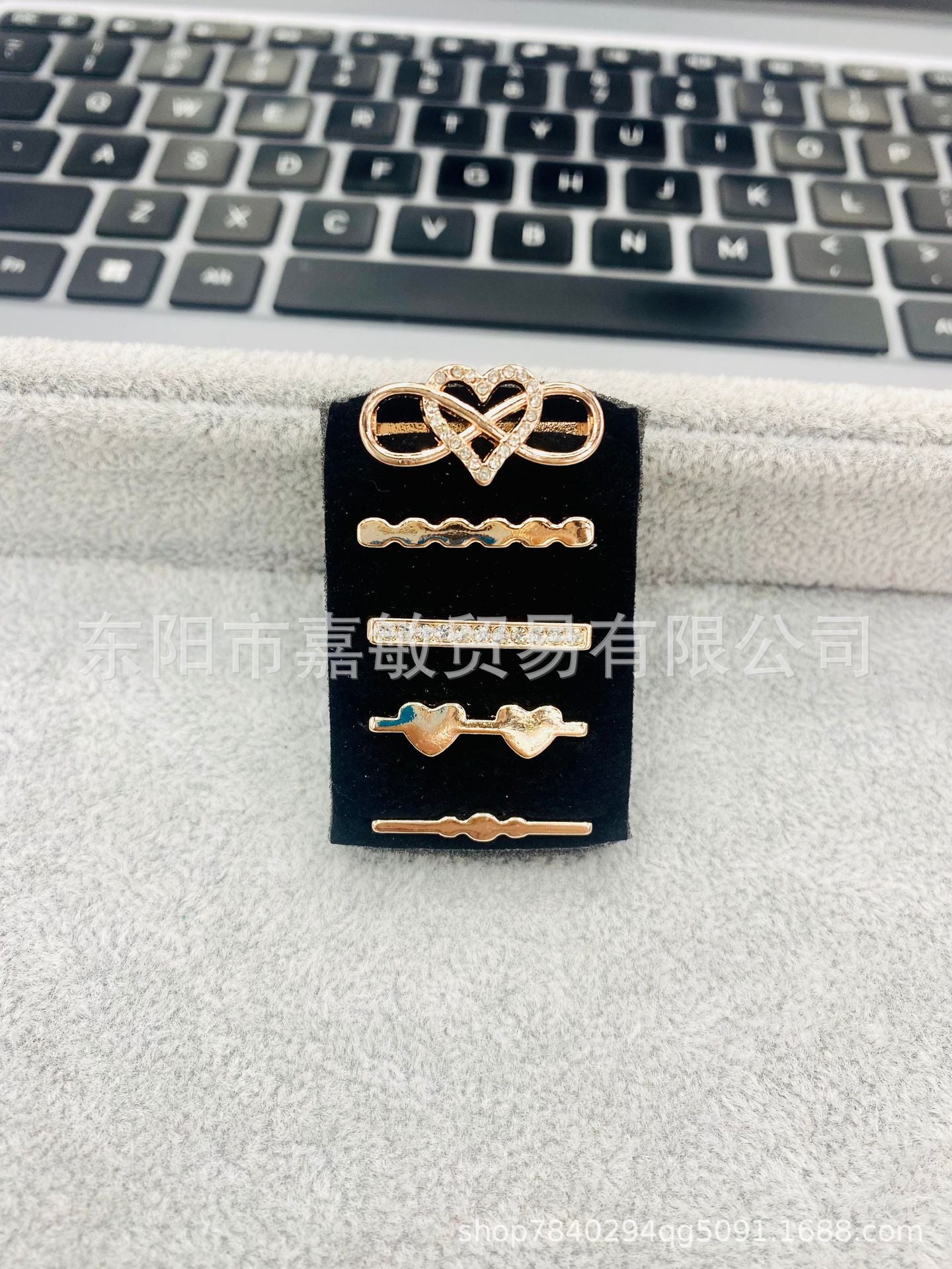Wholesale Cross-border European and American Apple Watch strap decorative ring simple all-match fashion new decorative nail multi-layer suit