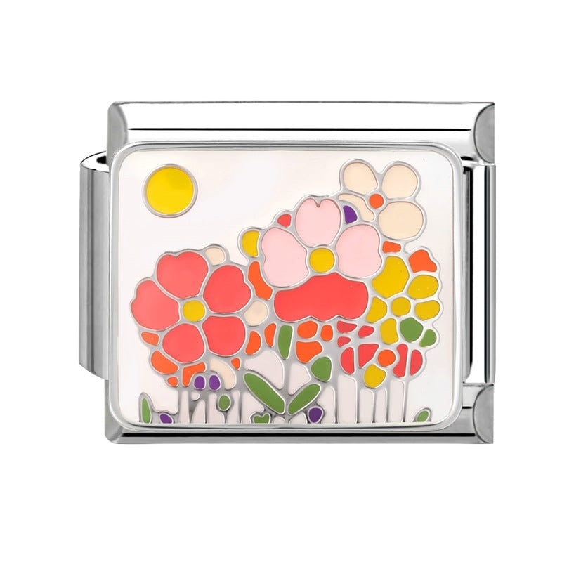 Wholesale  Italian Magic DIY Creative Steel Base Flower Module  Handmade Craft Charms