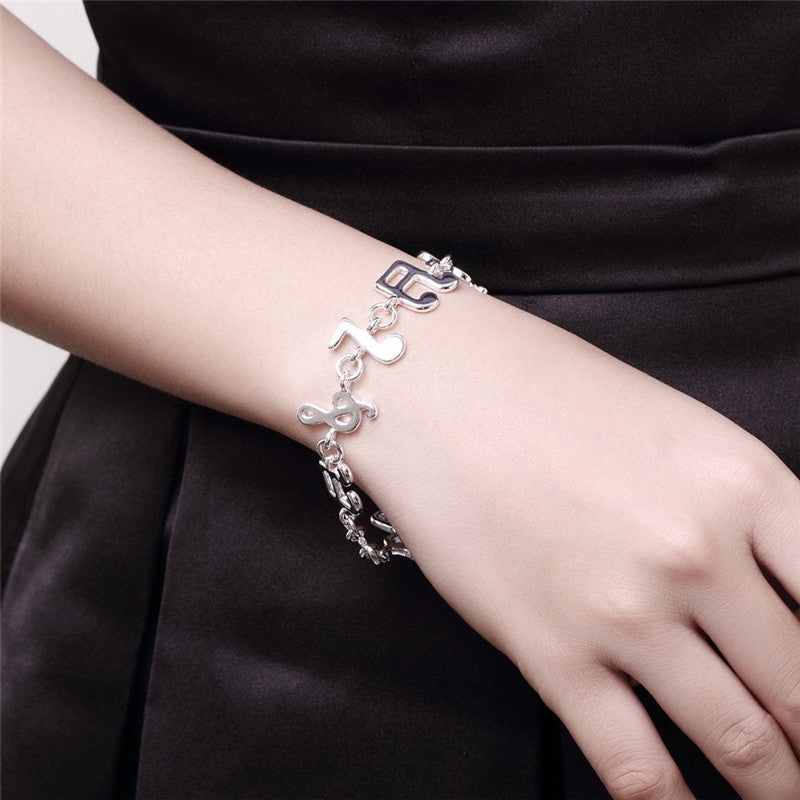 Wholesale Korean Style Music Note Copper Bracelet Trendy Jewelry Accessory Gift Boutique