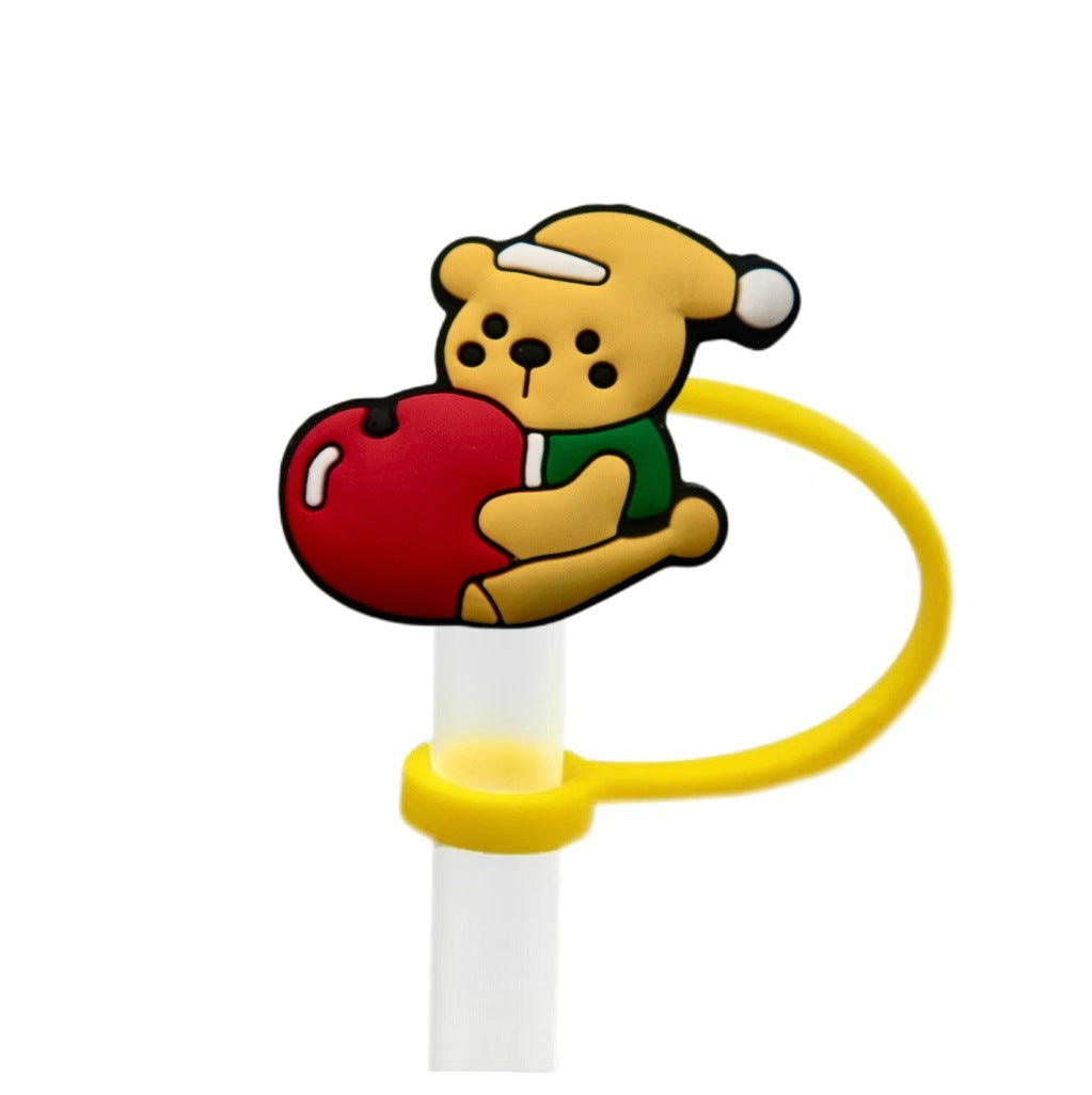 Wholesale 10pcs Christmas theme ideas 8/ 10mm Straw Cover Straw Tube Cap