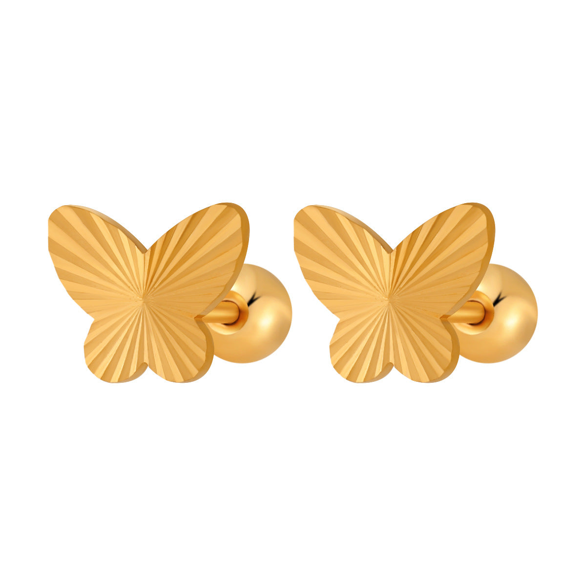 Wholesale Butterfly Ear Nail Fashionable Personalized Simple Titanium Steel Earrings