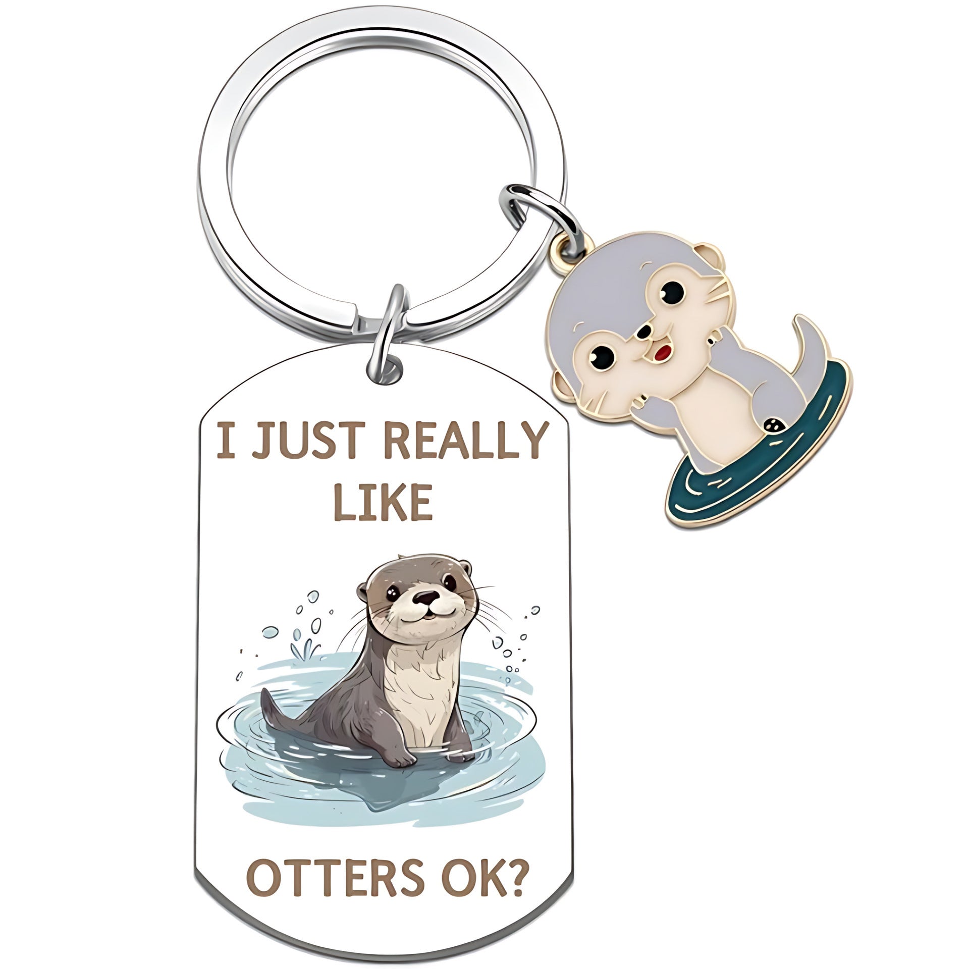 Wholesale Stainless Steel UV Printed Keychain - Decorative Christmas Gift Accessory