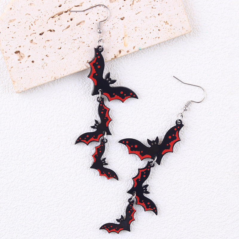 Wholesale Chic Geometric Acrylic Bat Earrings  Jewelry Accessory