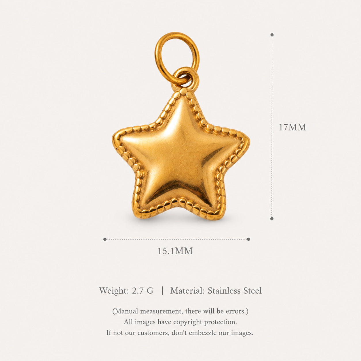 Wholesale Cloud Star Pendant Necklace Stainless Steel Gold Tone DIY Fashion Jewelry Accessory