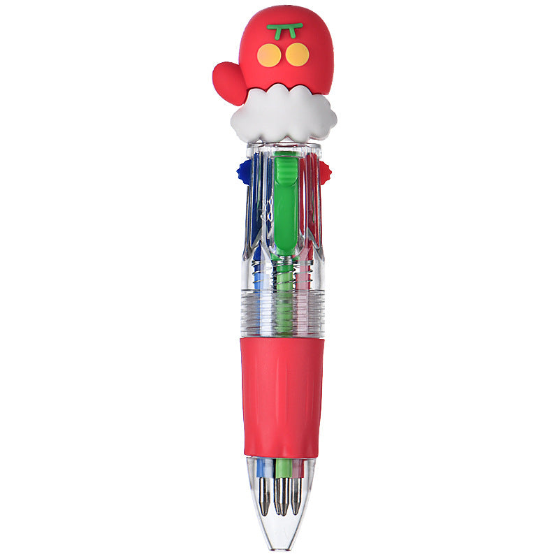 Wholesale Cute cartoon Christmas four-color ballpoint pen