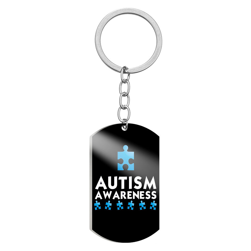 Wholesale Autistic Star Kids Stainless Steel Keychain ACC-KC-HuanYu007