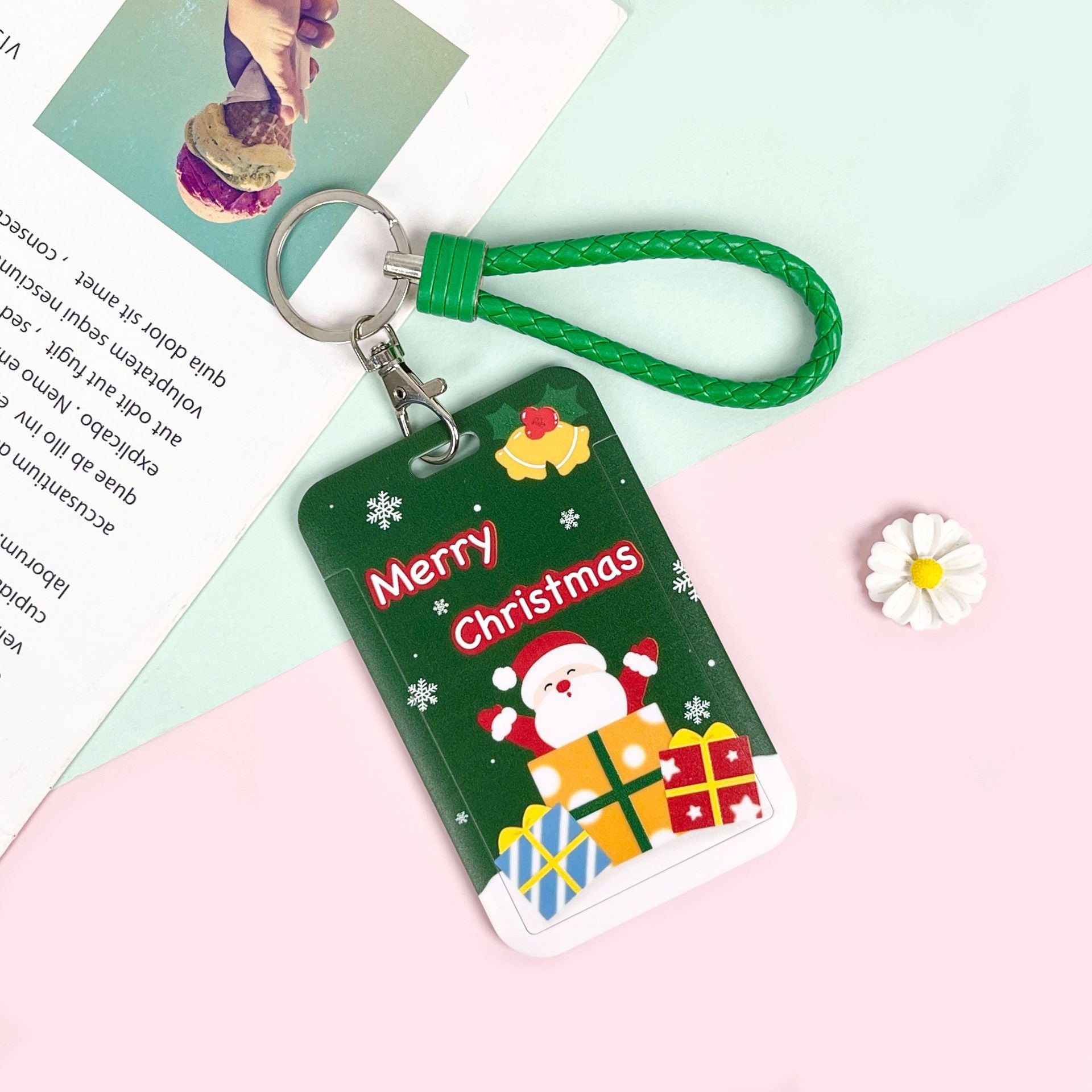 Wholesale Cute Christmas Card Set Lanyard Keychain ACC-KC-BG001