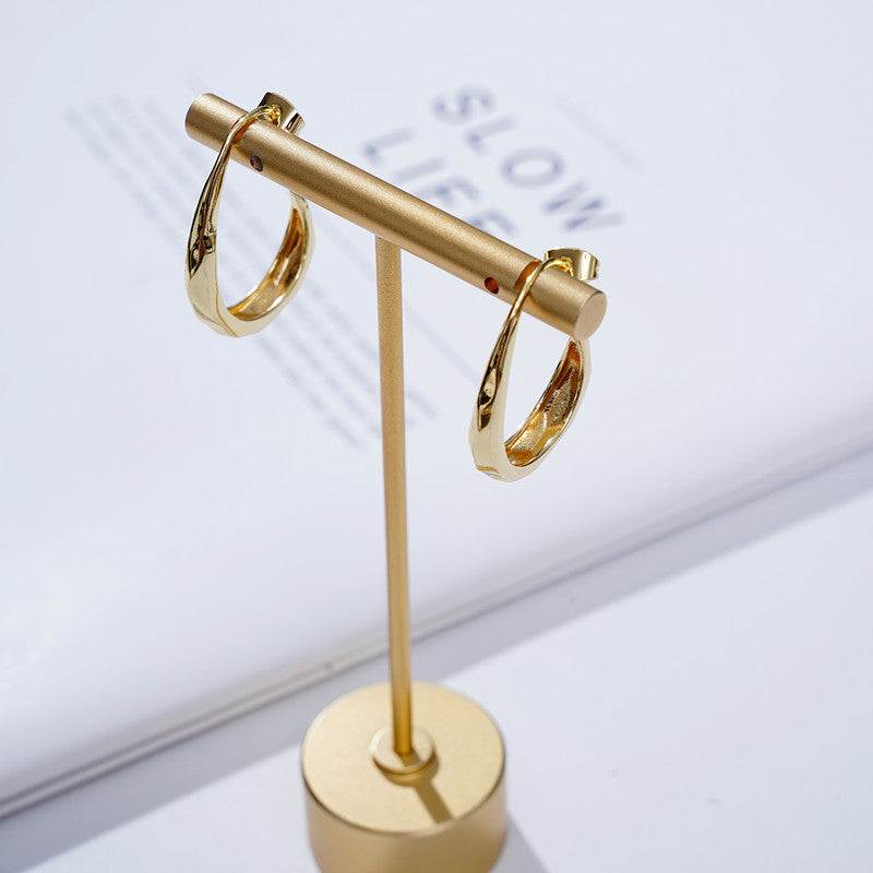 Wholesale French Exaggerated Irregular Gold-Plated Earrings for Women - Boutique Resale Jewelry