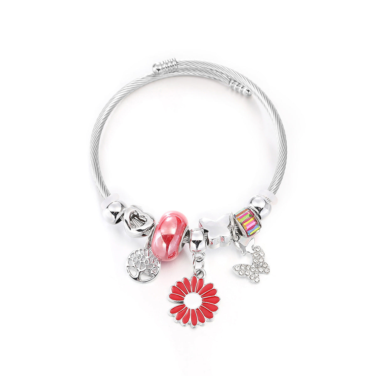 Wholesale Colorful Beaded Sunflower Daisy Bracelet ACC-BT-jiax001