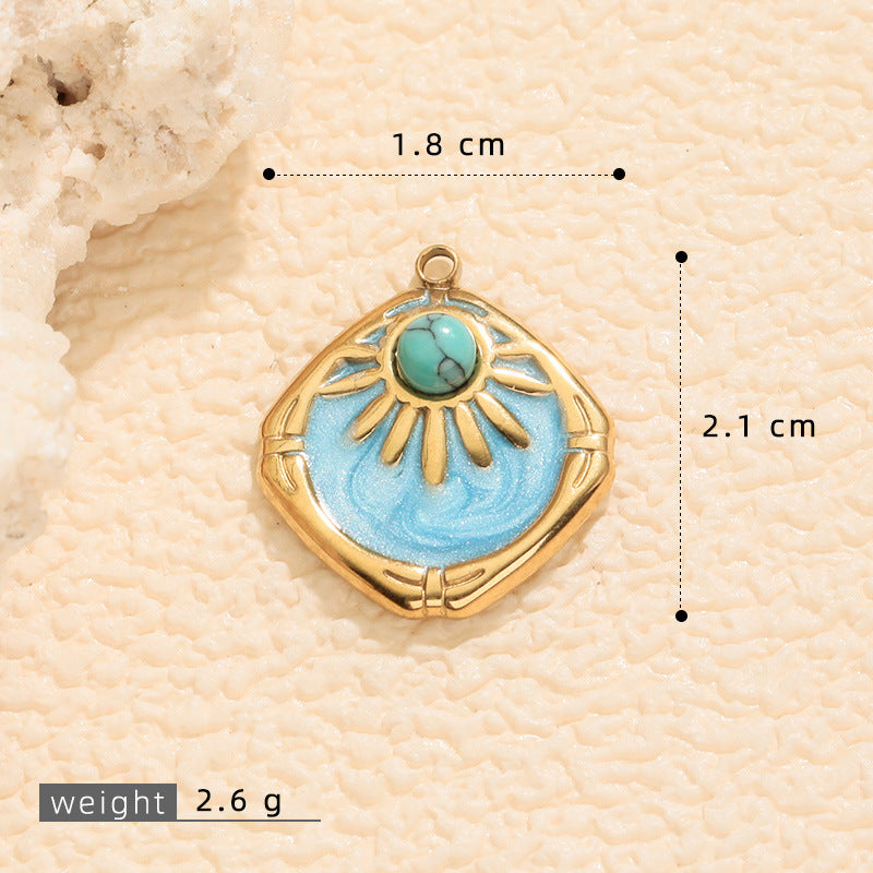 Wholesale  sun  moon stars  girl series  dripping DIY pendant
