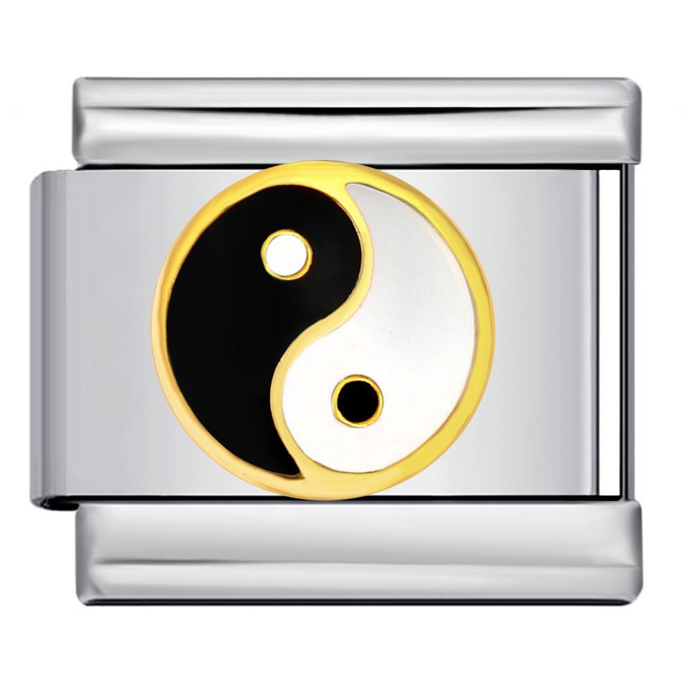 Wholesale 5pcs Italian Charm Bracelet 9mm DIY Splicing Cute Creative Stainless Steel Composable Bracelet