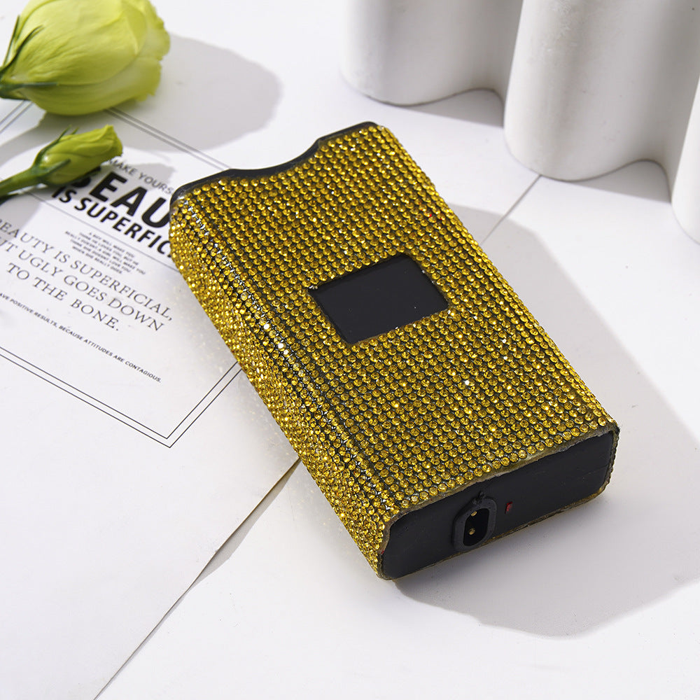 Wholesale colorful rhinestone flashlight plastic keychain ACCVIP-KC-ZhiYa010