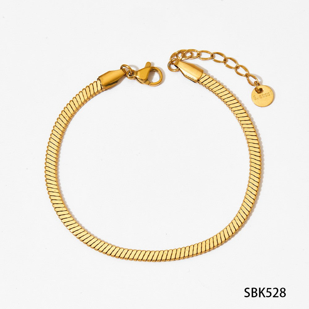 Wholesale Stainless Steel Stackable Irregular Texture Love Bracelet