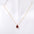 Wholesale Titanium steel pear-shaped water drop zircon 12th birthday stone birthstone necklace