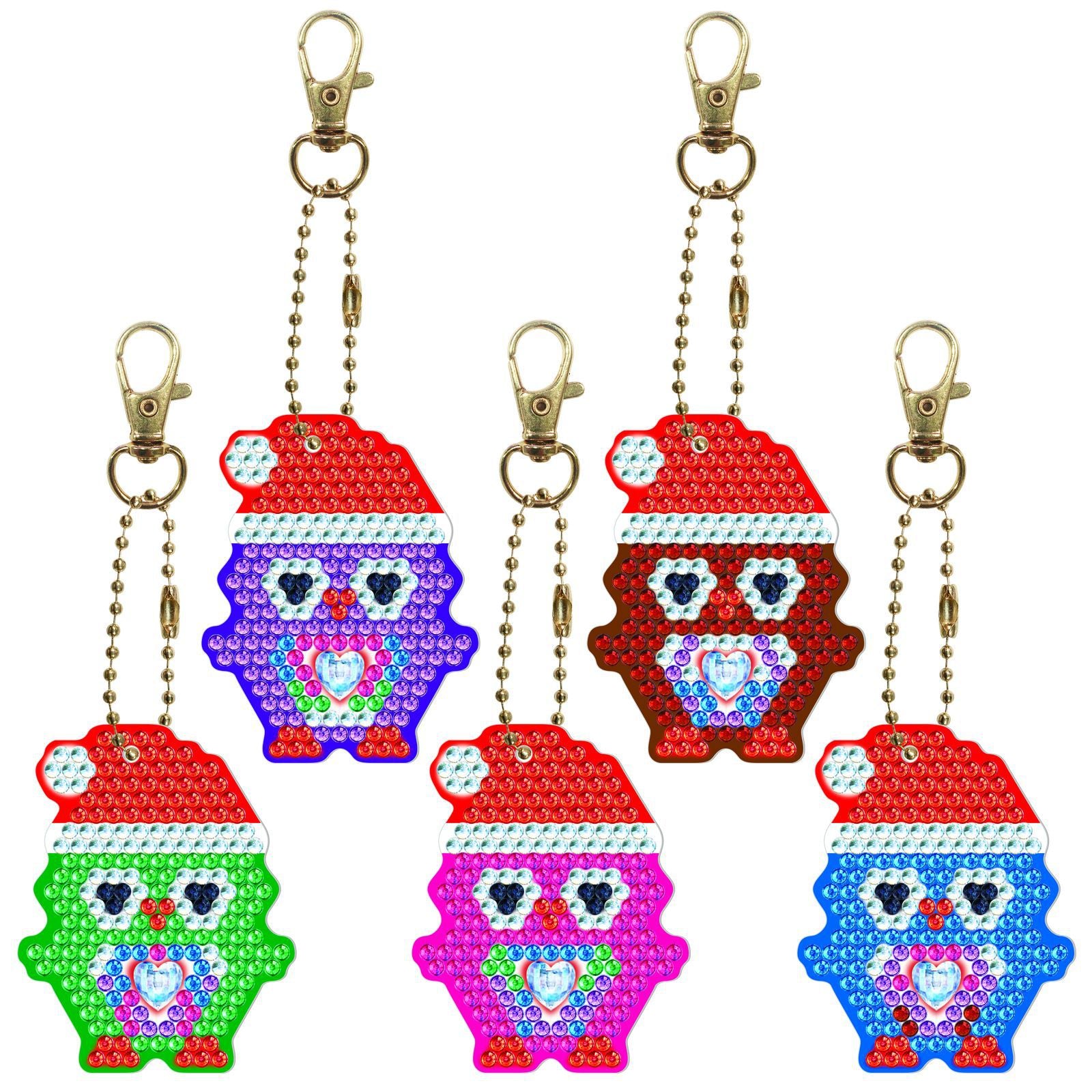 Wholesale Christmas Keychain Handmade Diamond Easter Key Chain ACC-KC-PengDao001