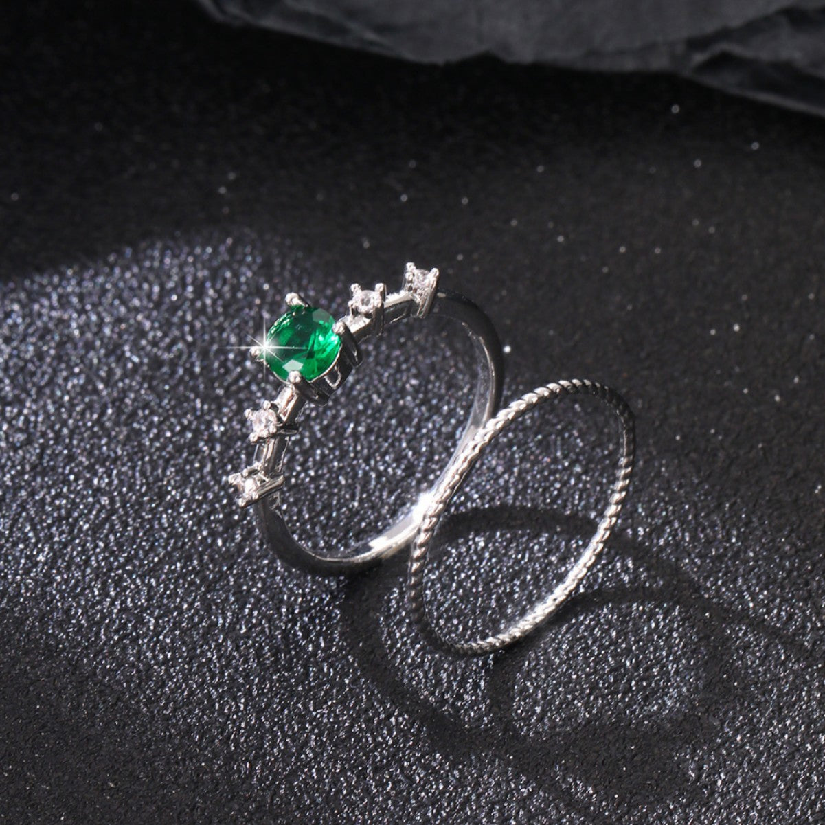 Wholesale Creative 2-piece set twisted plain ring