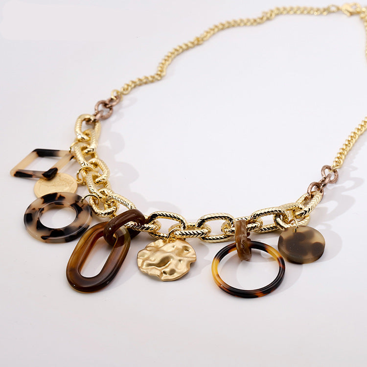 Wholesale geometric pendant temperament necklace