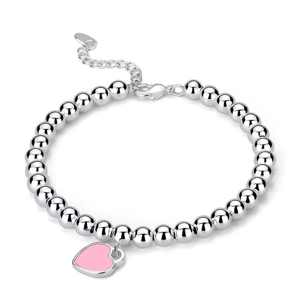 Wholesale Fashion Round Bead Heart Bracelet ACC-BT-WeiHua001