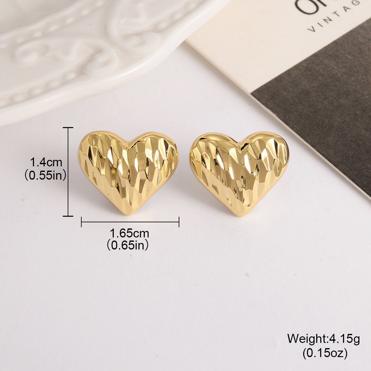Wholesale  Geometric Heart Shaped Earrings