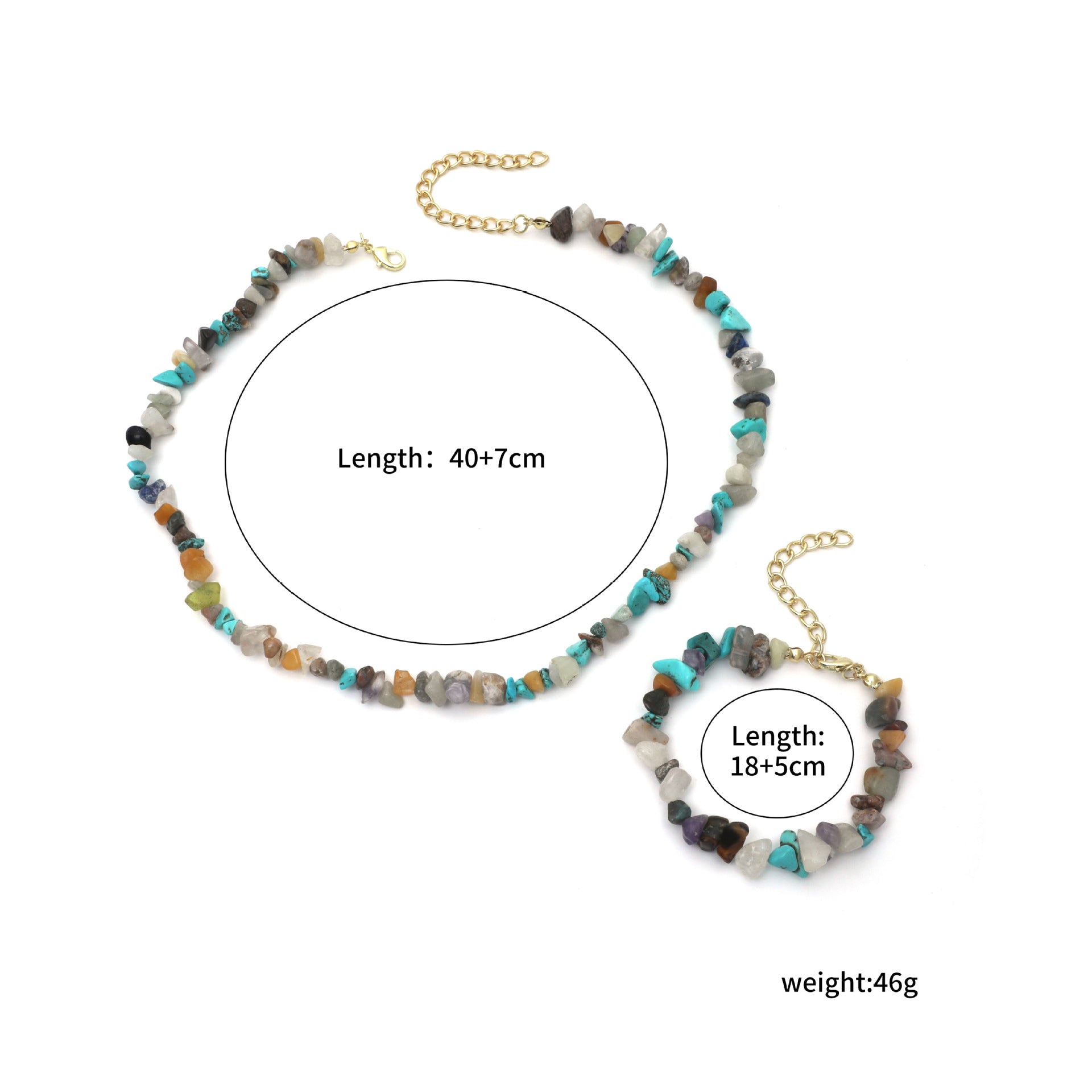 Wholesale Gravel pearl necklace bohemian clavicle jewelry