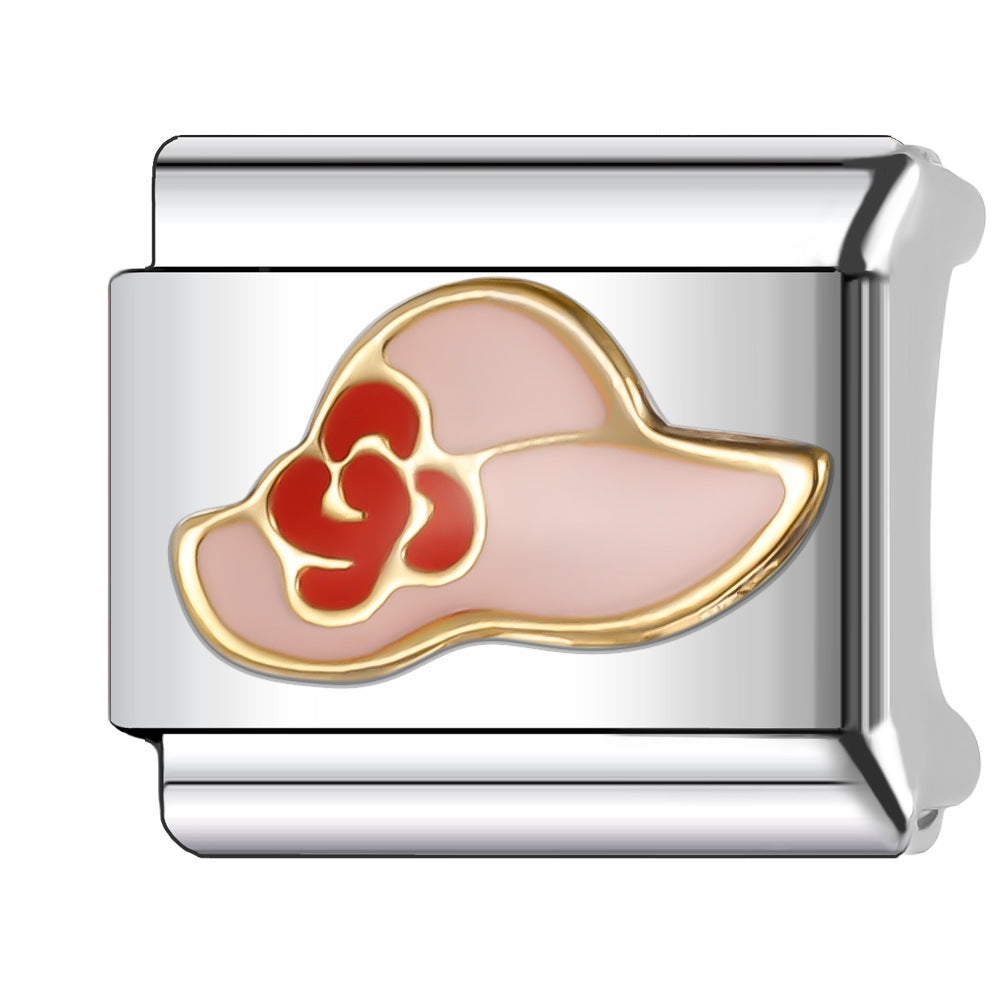 Wholesale Italian Charm Bracelet 9mm DIY Splicing Creative Pattern Stainless Steel Composable Bracelet