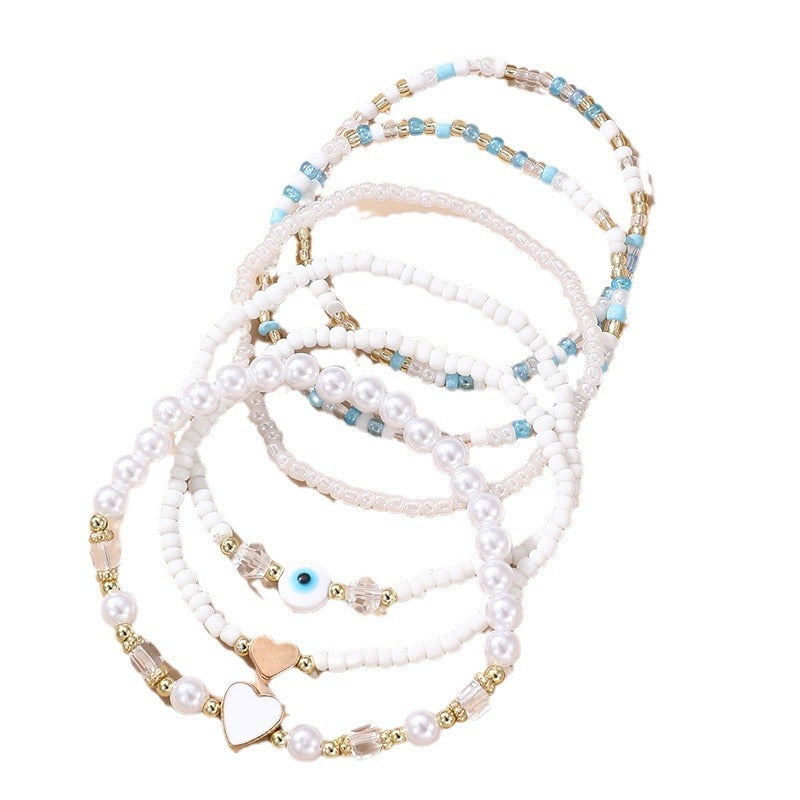 Wholesale  Rice Beads Palm Devil's Eye Bracelet