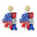 Wholesale Independence Day July 4  Shiny Bald Eagle Boots Butterfly Earrings