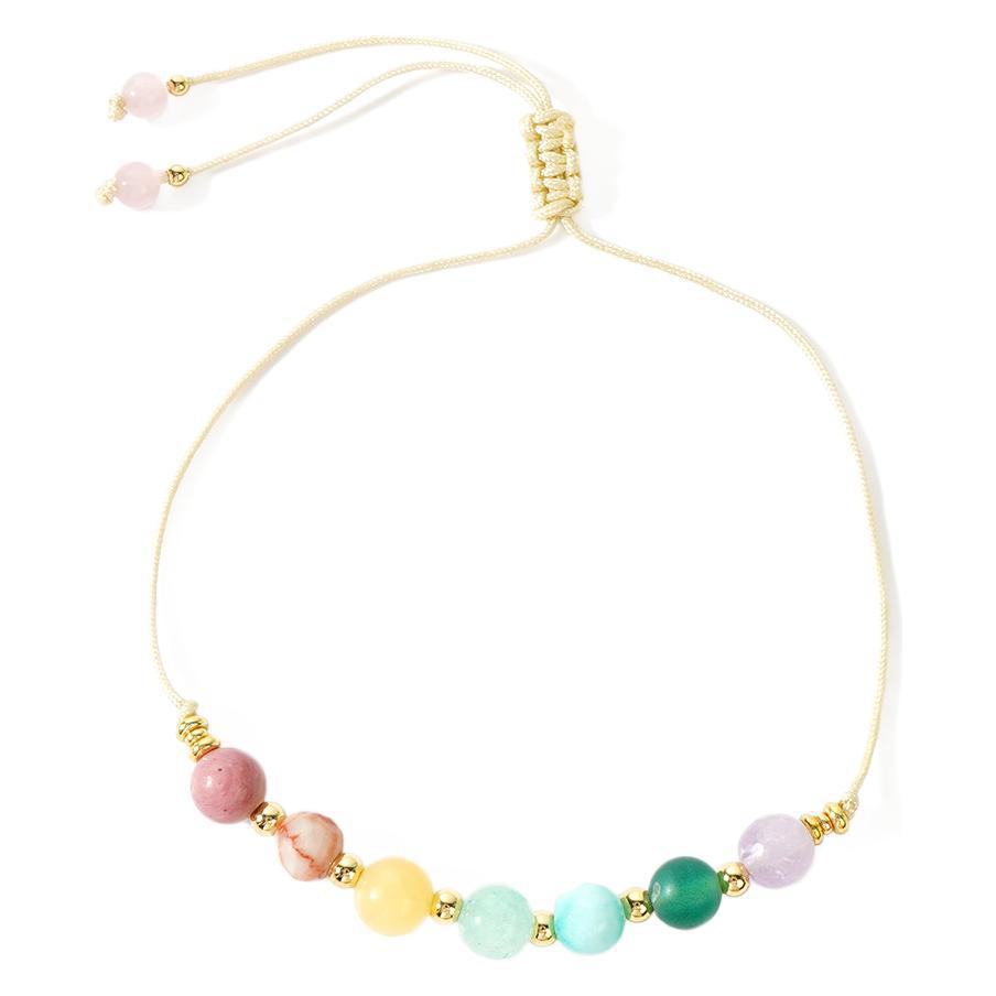 Wholesale Bohemian Style  Color Semi-gemstone Beaded Bracelet