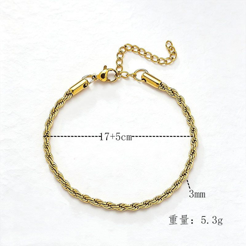Wholesale Chic Snake Chain Bracelet – Women’s Stainless Steel Gold-Plated Jewelry Accessory for Gift Boutique Resale