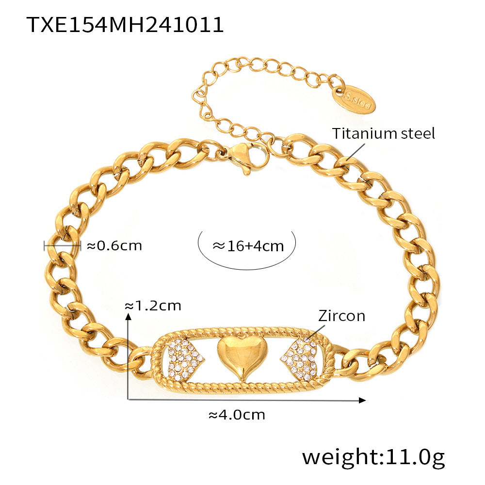 Wholesale  Star Moon Lightning Titanium Steel Necklace Bracelet