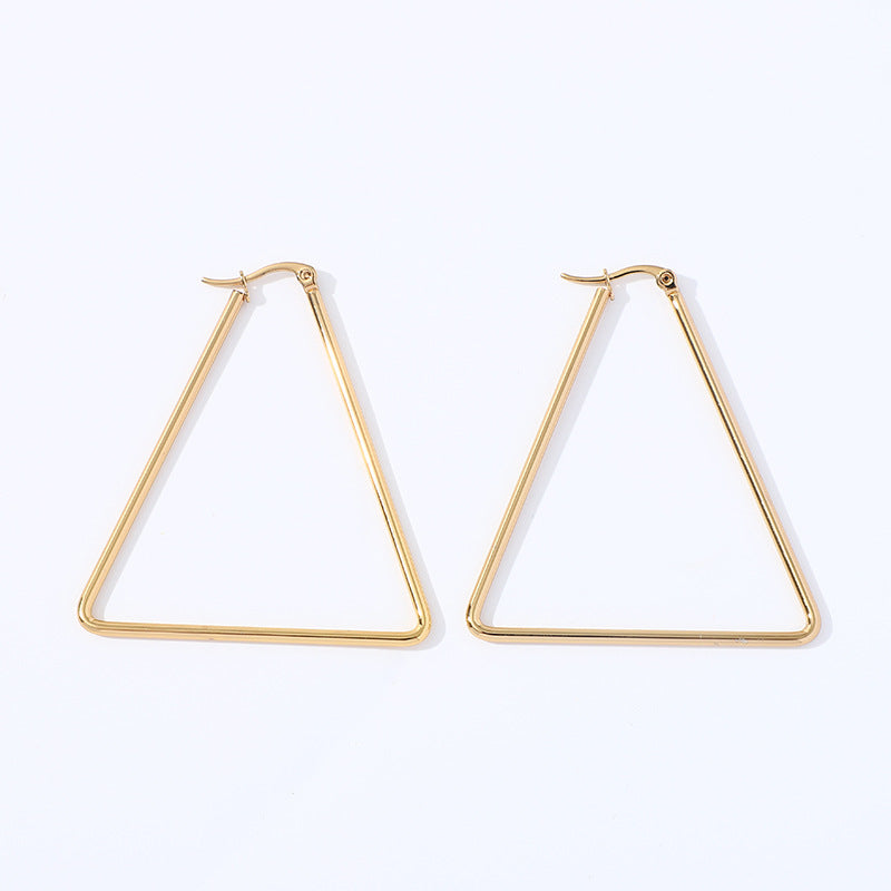 Wholesale  geometric exaggerated stainless steel earrings five-pointed star shaped earrings