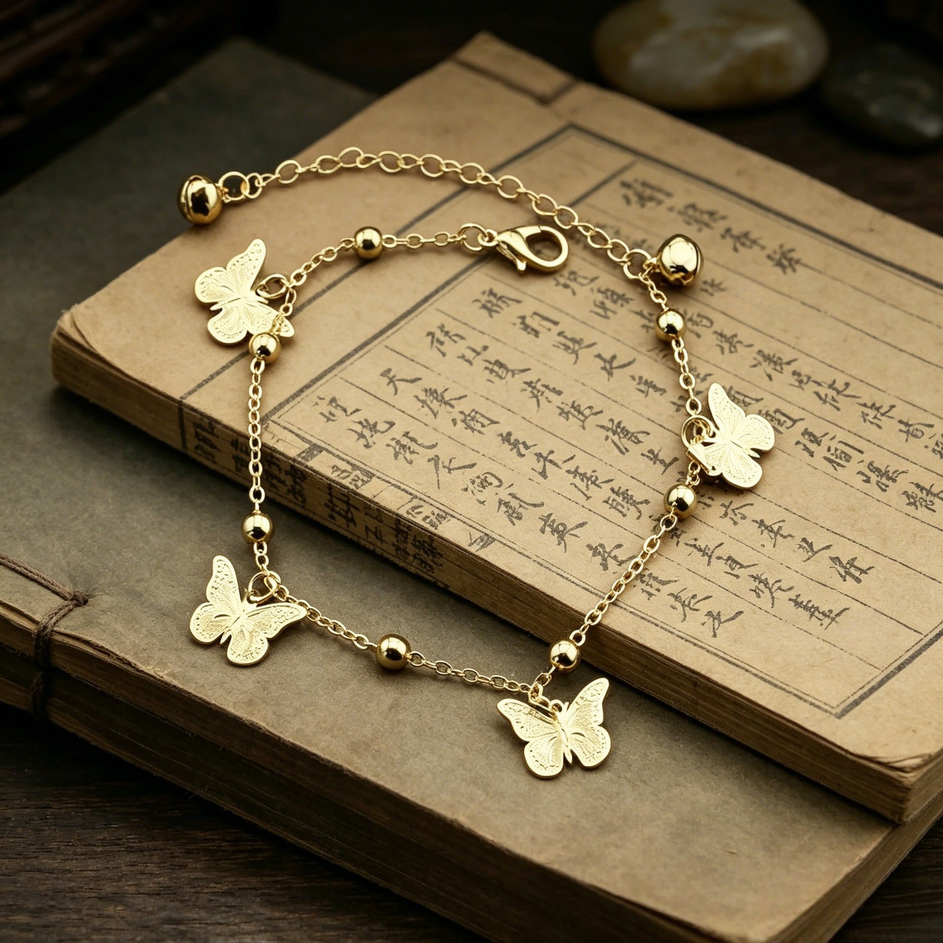Wholesale Trendy Butterfly Bell Anklet For Women Stylish Gift Jewelry Accessory