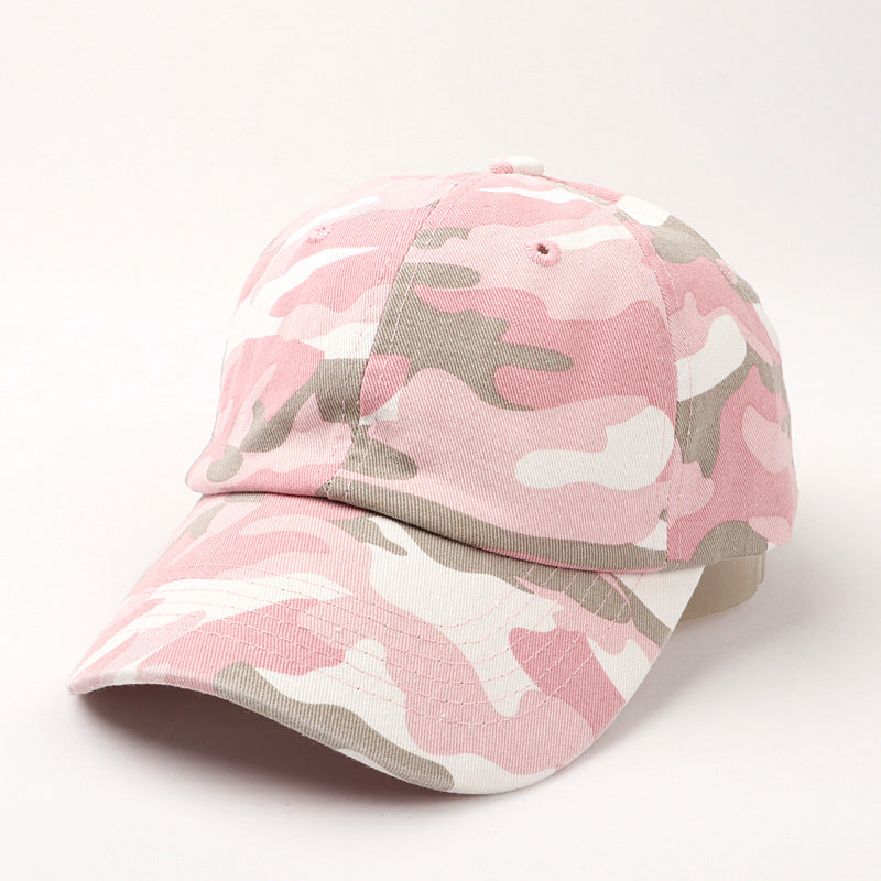 Wholesale Cotton Washed Hat Denim Camouflage Curved Brim Baseball Cap ACC-HT-LueLan016