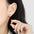 Wholesale  retro minimalist personality brushed ear buckle titanium steel earrings for women