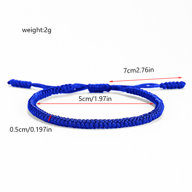 Wholesale hand-woven diamond knot color hand rope ethnic style jewelry bracelet