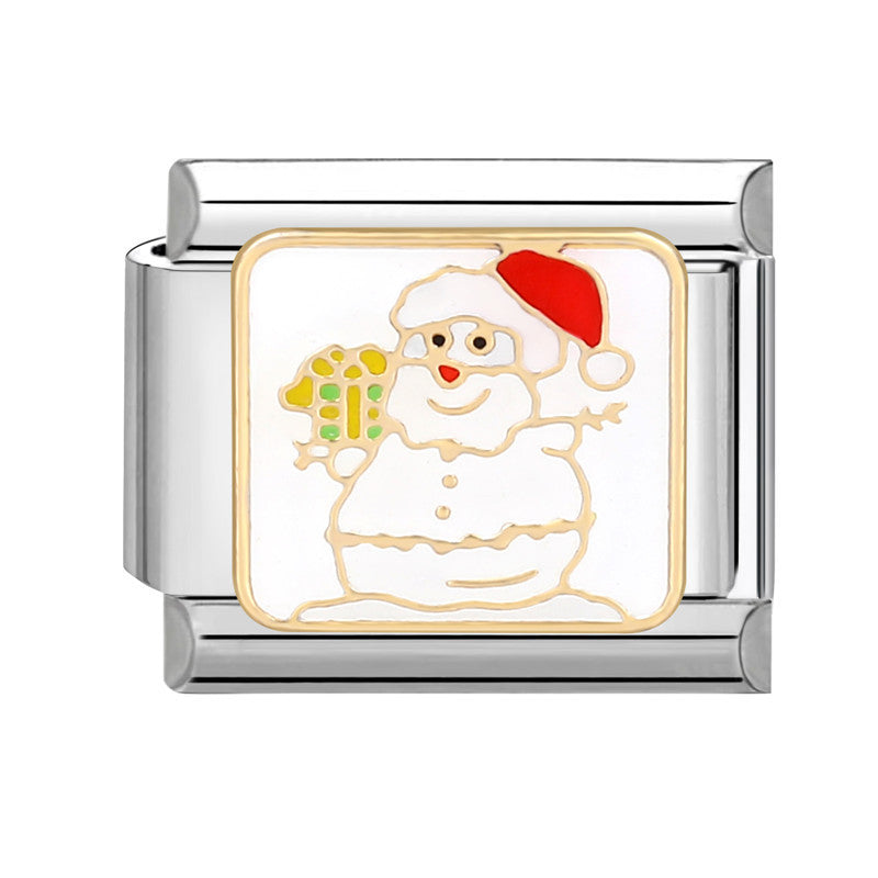 Wholesale Italian Charm Bracelet 9mm DIY Splicing Christmas Stainless Steel Composable Bracelet